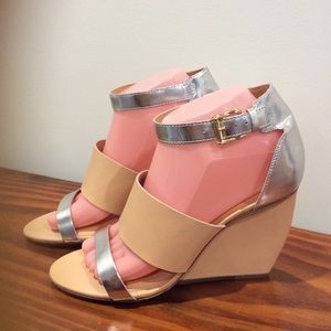 Rebecca Minkoff Stella Tan Leather Wedge Shoes 8M